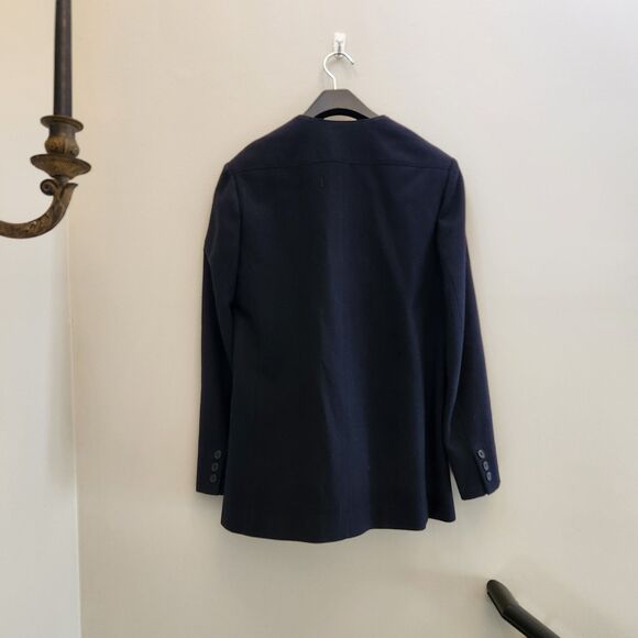 Vtg Women PENDLETON Navy Blue Blazer Jacket Coat 100% Virgin Wool Sz 14 Business - Picture 3 of 8